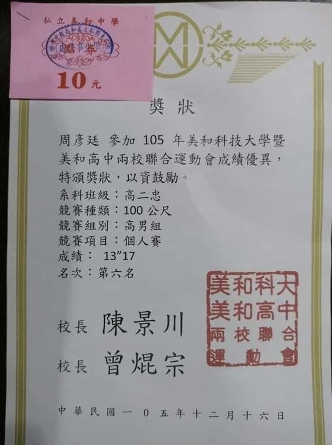 獎狀1